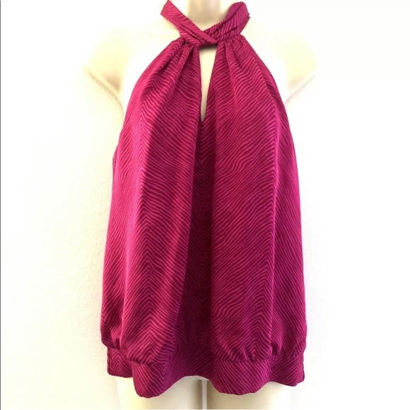 Ann Taylor Tops - ☀️Top high neck smocked pink sleeveless